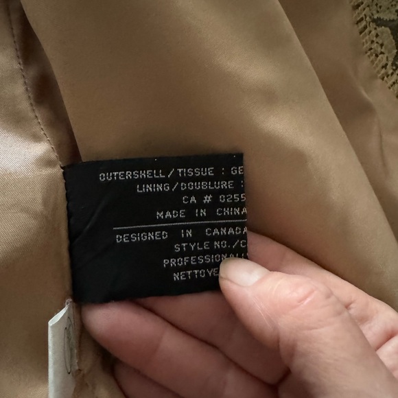 Danier Cream and Brown  leather car coat / Snakeskin Print size 8-10 - Picture 4 of 7